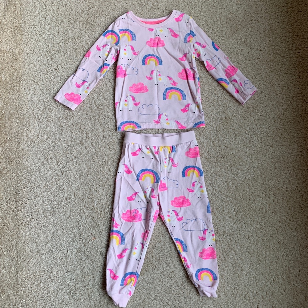 Marks & Spencer rainbow unicorn PJs, 2T